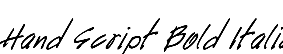 Hand Script Bold Italic Yazı tipi ücretsiz indir